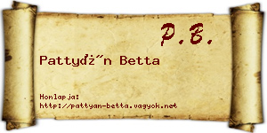 Pattyán Betta névjegykártya